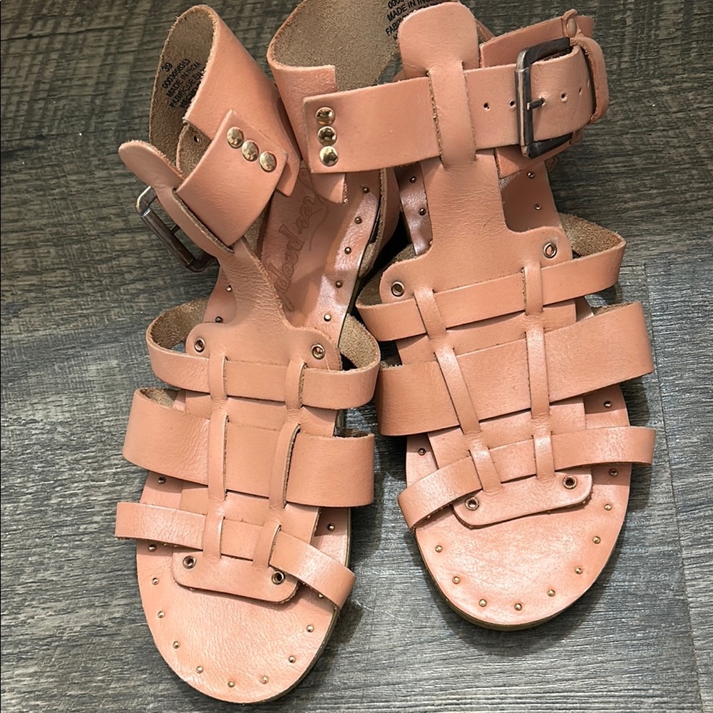 Free People Pink Gladiator Sandals